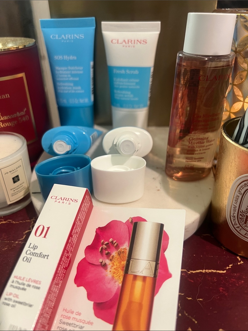 Clarins Sample Bundle - Lip Comfort Oil,